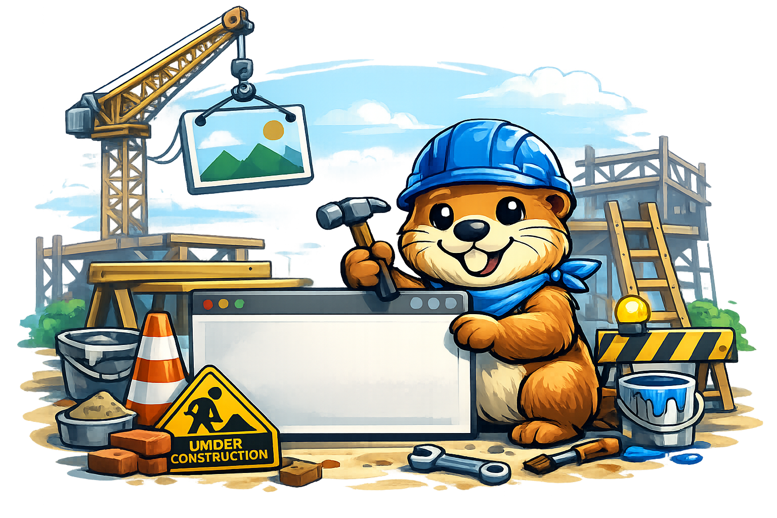 Illustration de site en construction